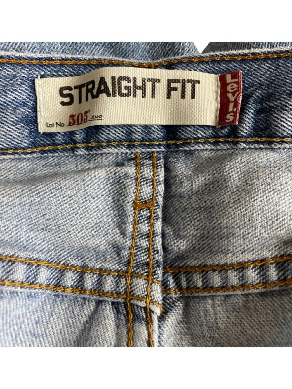 Levi's 505 Straight Fit Straight Leg Blue Denim Jeans Pants Men's 42 x 30 - Picture 7 of 10